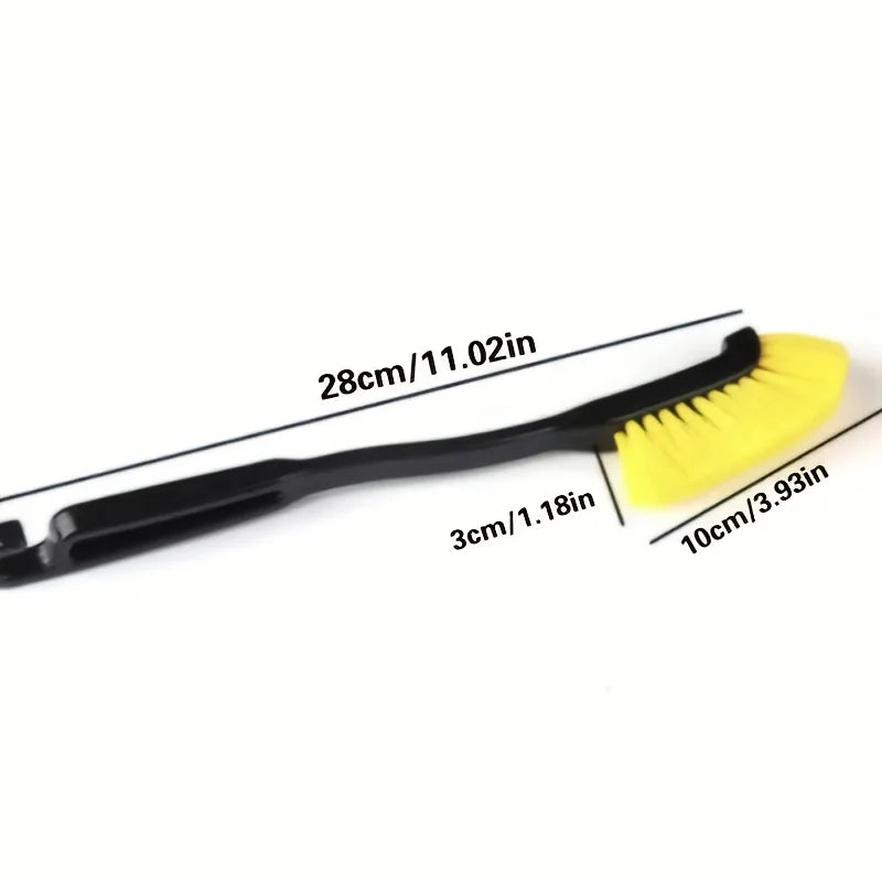 Long Handle Wheel Rim Cleaning Brush Anti Scratch Dense Bristle Deep Gap Cleaner Remove Brake Dust Auto Detailing Accessory
