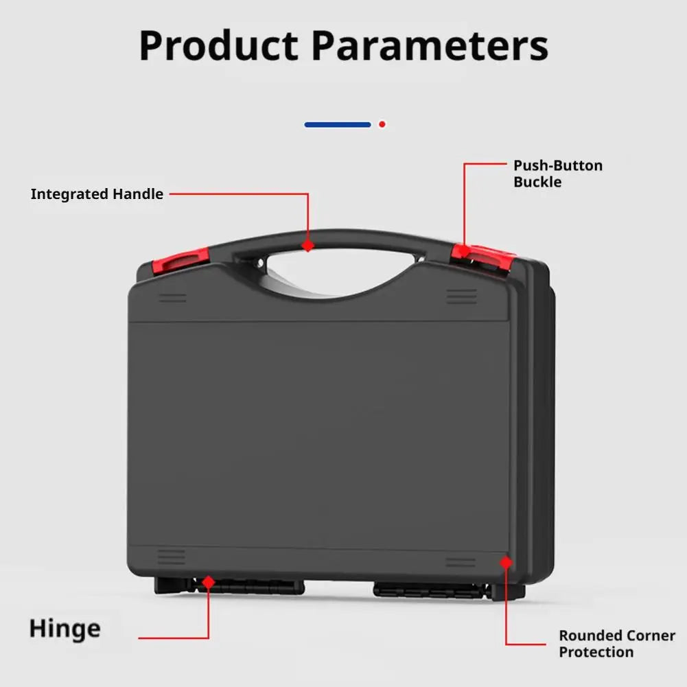 Waterproof Hardware Tool Box Portable Plastic Tool Organizer Storage Case for Outdoor Indoor Garage Equipment Tool Case