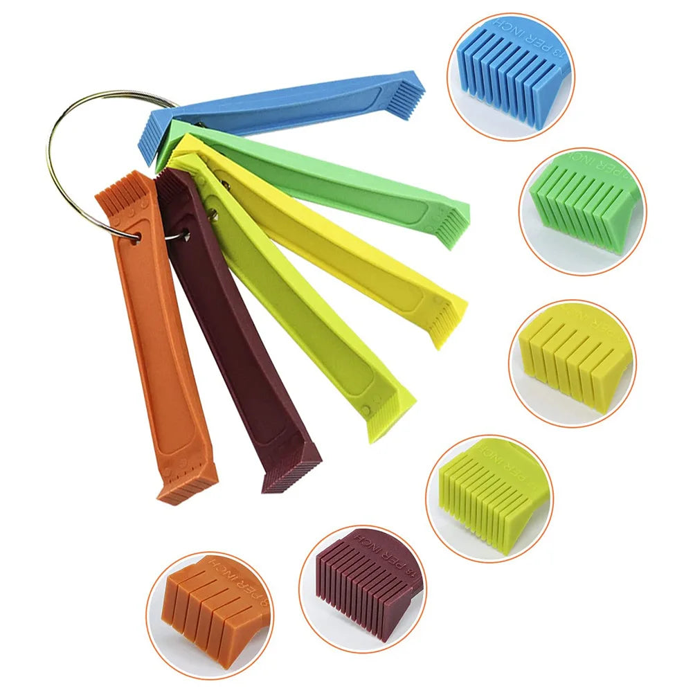 Air Conditioner Fin Comb FCR6 Tool Kit AC Evaporator Condenser Radiator Straightener Repair & Clean Brush