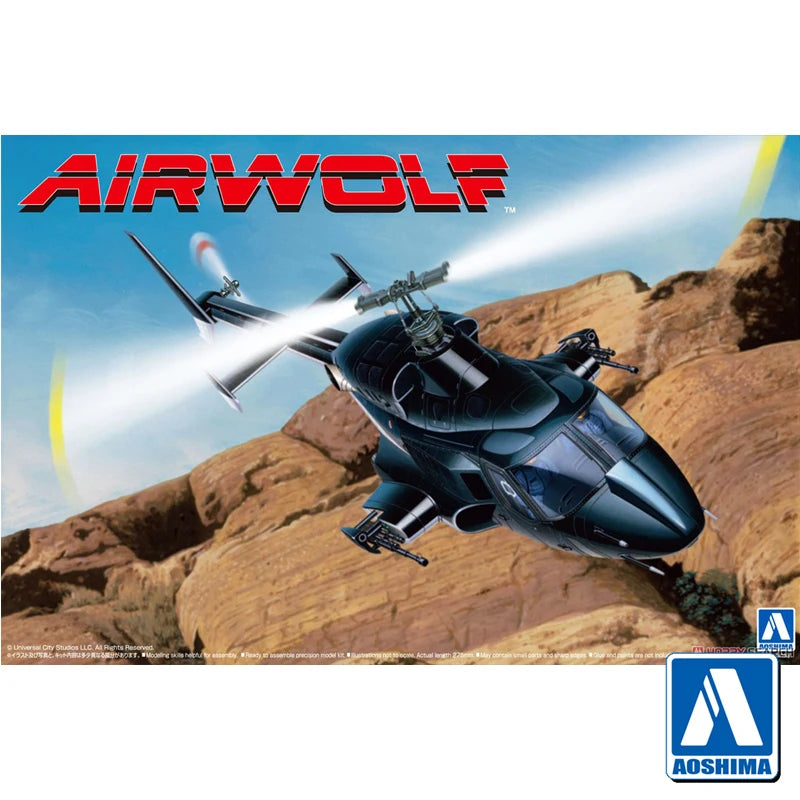 Prefabricated assembly model Aoshima-06352 1/48 For Movie AIRWOLF Flying Wolf Helicopter (Transparent Body) Model Kit