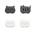 Adorable Cartoon Cat Toothbrush Head Protectors Set of 4, Portable Hygiene Covers for Travel, Business & Daily Family Use