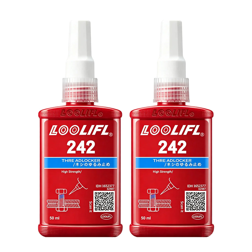 242 Blue 271 Red Threadlocker Adhesive Medium High Strength Screw Lock Sealant Anti-loosening Thread Seal for Metal Bolts Nuts