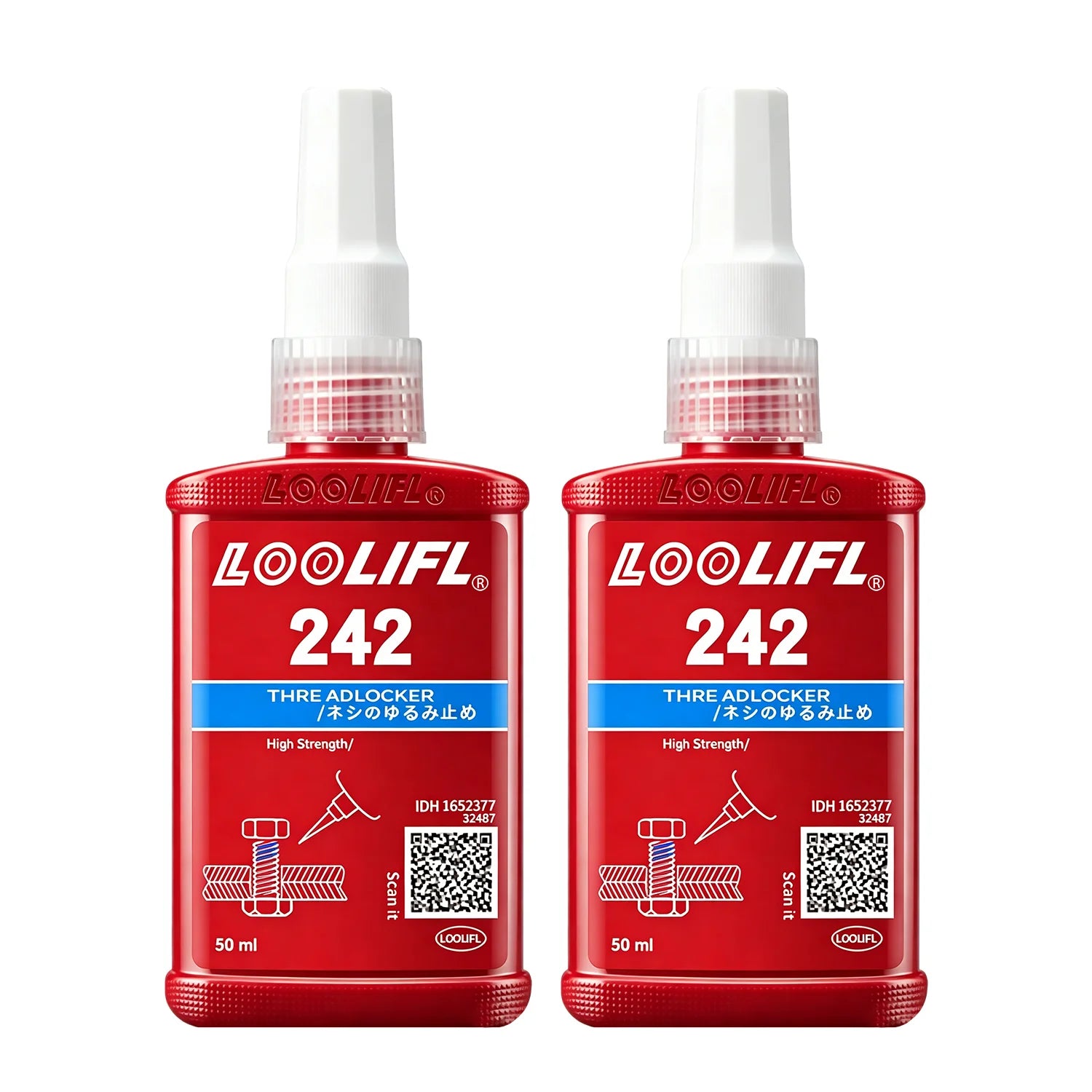 242 Blue 271 Red Threadlocker Adhesive Medium High Strength Screw Lock Sealant Anti-loosening Thread Seal for Metal Bolts Nuts