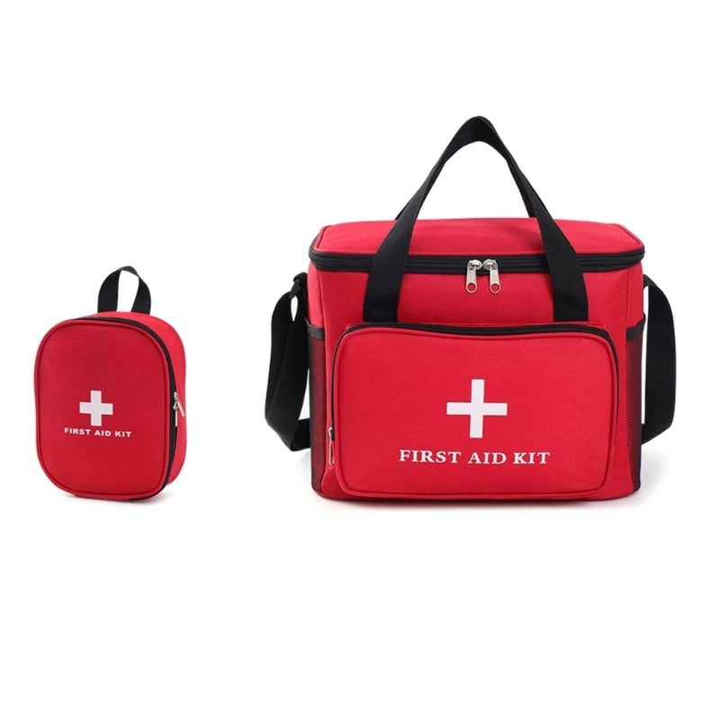 Large Capacity First Aid Storage Bag With Waterproof Anti Fall Design For Home Travel Hiking Camping Safety Protections