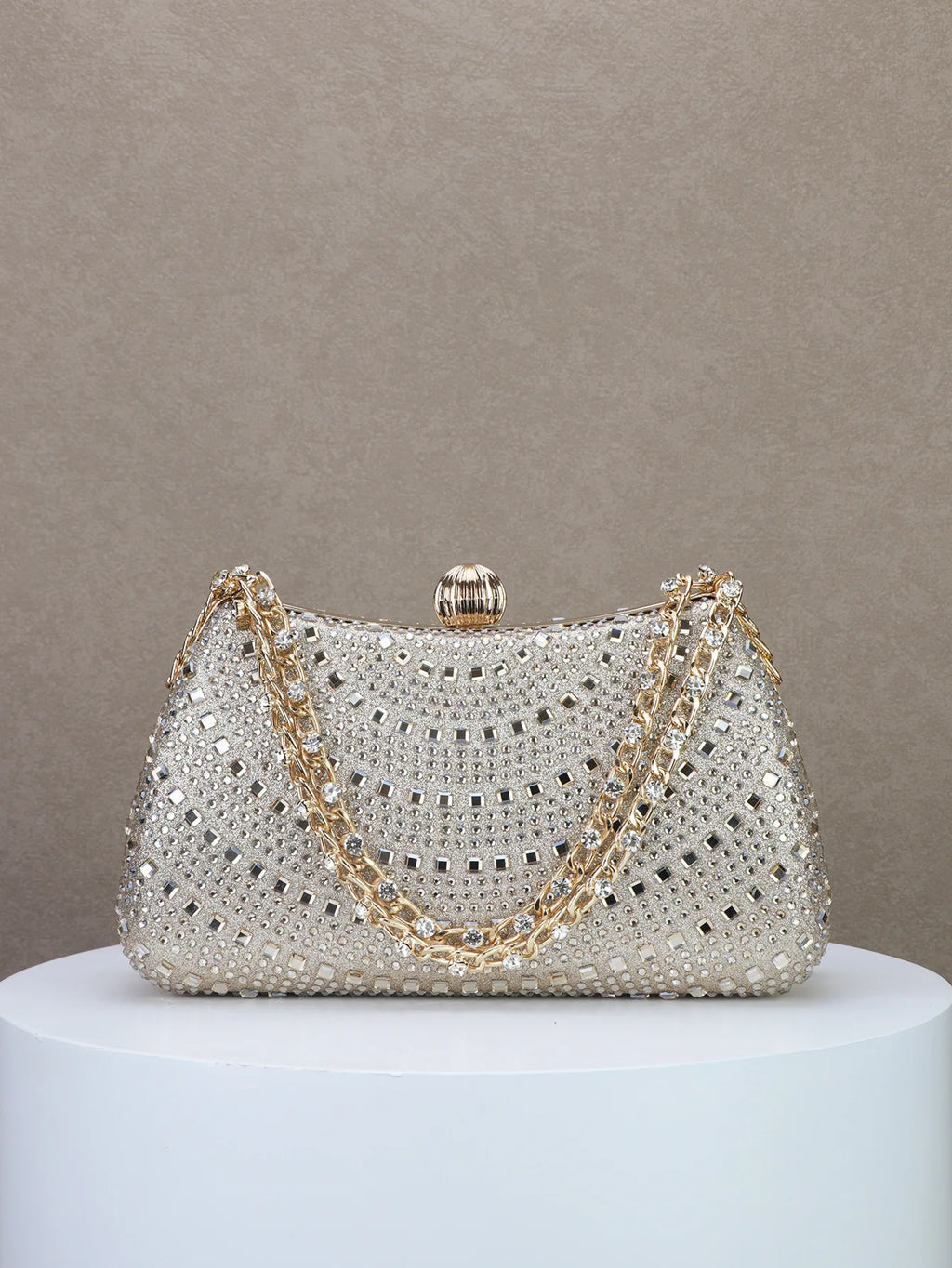 2026New model full diamond sparkling bridal handbag, dress bag, evening bag, banquet bag, mother of the bride wedding bag
