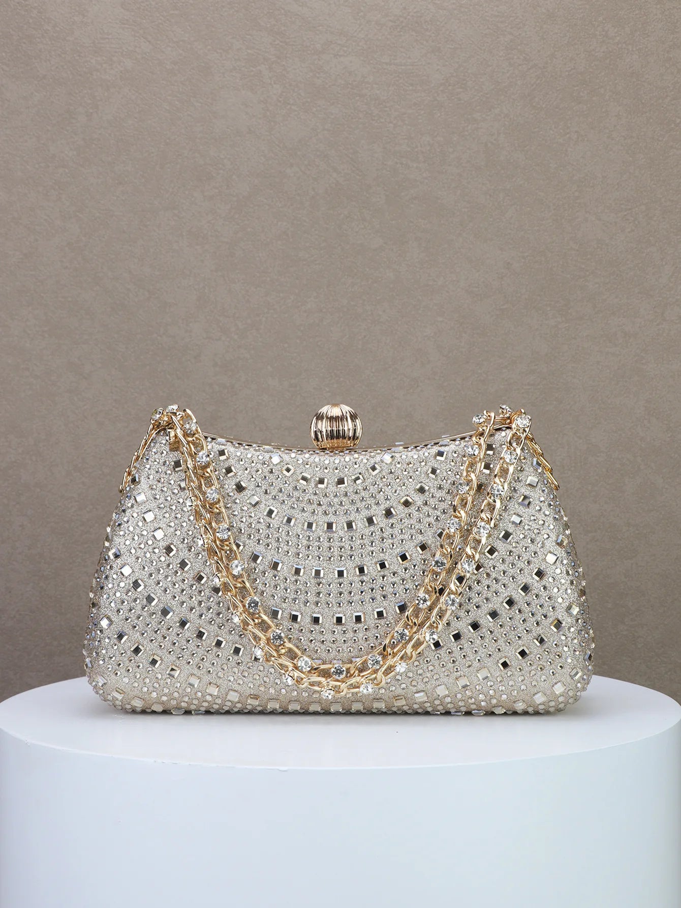 2026New model full diamond sparkling bridal handbag, dress bag, evening bag, banquet bag, mother of the bride wedding bag
