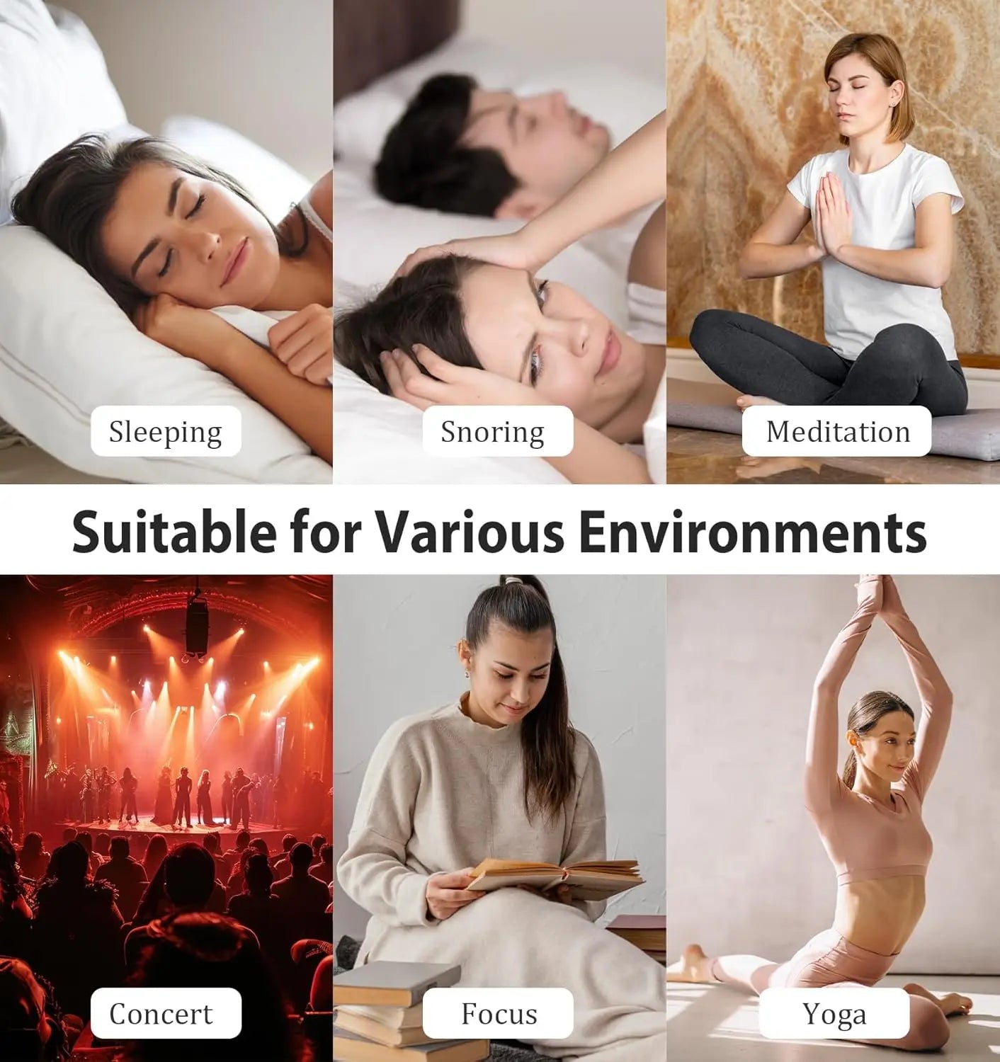 Silicone Earplugs for Multiple Uses | Designed for Sleep and Swimming, Comfortable and Durable, Suitable for Studying