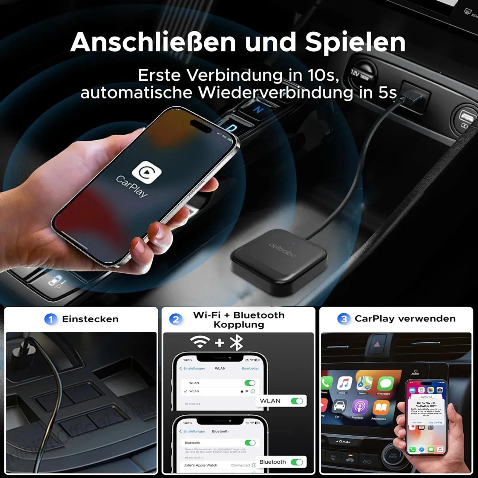 Carbitlink Smartlink Wireless CarPlay Android Auto Smart Box For Changan Hunter ALSVIN CS85 CS95 CS15 CS35 Plus