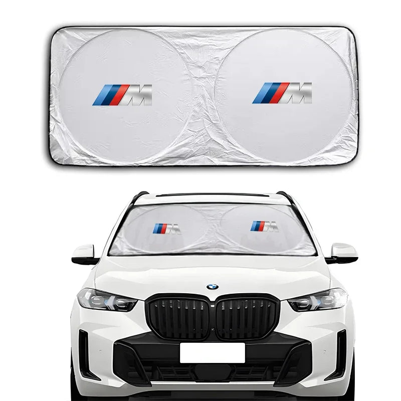 Car Windshield Sun Shade Visor UV Protection Shield For BMW X1 X2 X3 X5 X4 X6 X7 G30 G20 G32 G11 G12 F40 F30 F20 i7 glasses clip