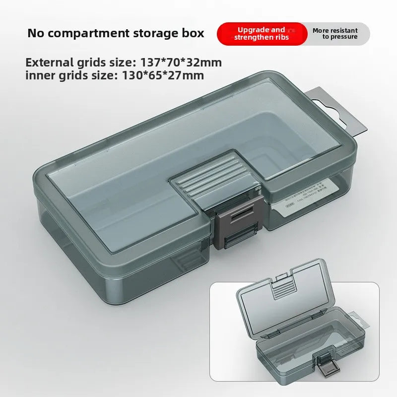Thickened Grid Plastic Tool Box Screw Storage Organizer with Removable Dividers Adjustable Compartments for Car Repair DIY