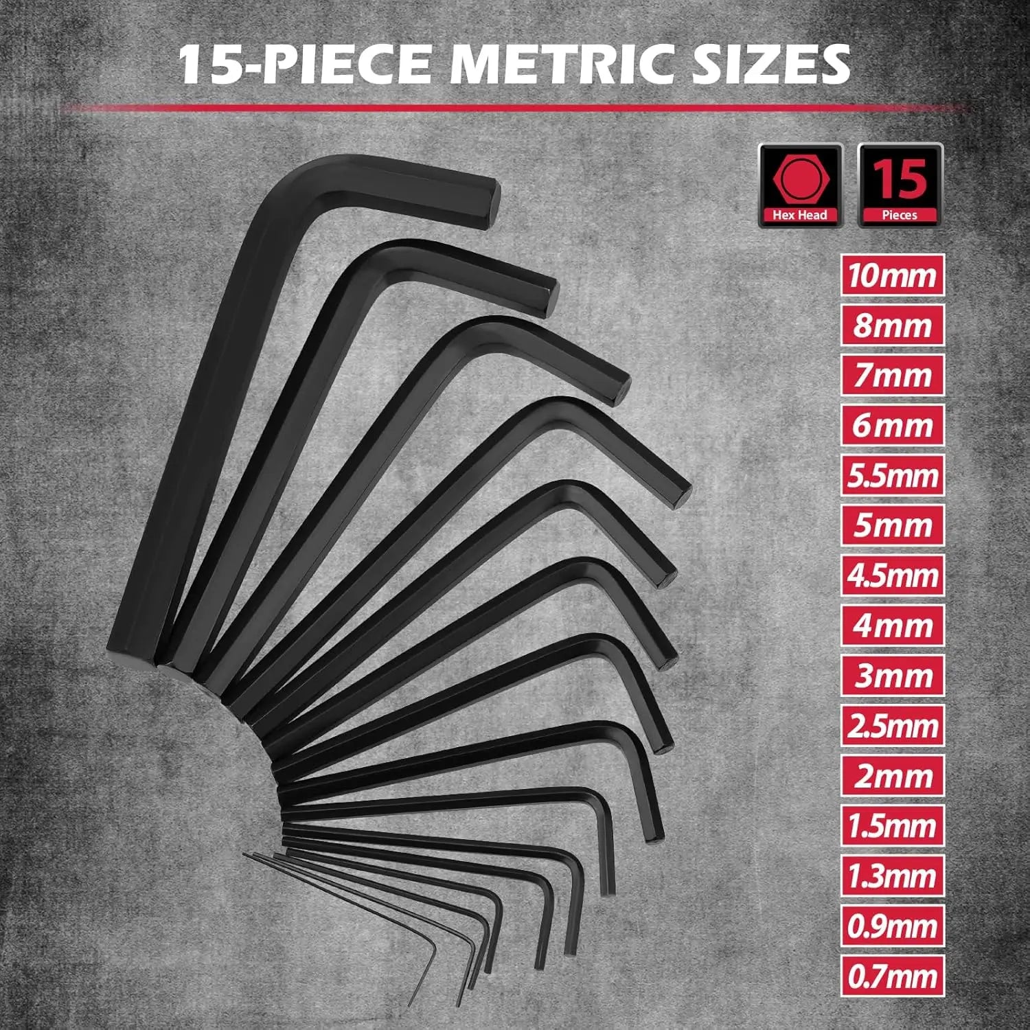 SEDY 41PC Hex Key Allen Wrench Set L-Shaped SAE & Metric Torx Key Wrenches with Torque Handle 0.028' to 3/8' 0.7mm to 10mm