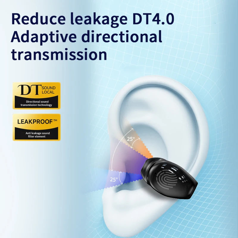 TWS Wireless Bluetooth Headphones Bone Conduction Headset HiFi Stereo Music Ear Clip on Ear Earring Sports Earbuds With Mic
