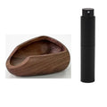 Wooden Coffee Bean Dosing Cup with Spray Bottle Set Solid Wood Bean Measuring Tray Portable Dispensing Bottle Coffee Lover Gift