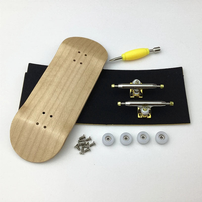 34mm Wood Skateboard OEM Fingerboard Toy with New V3 Trucks and CNC Wheels