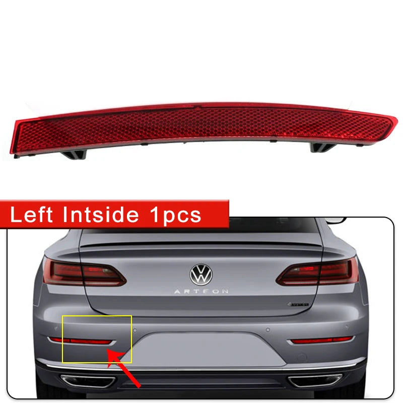 For Volkswagen VW Arteon 3H7 2018 2019 2020 2021 2022 2023 Rear Bumper Reflector Light Brake Stop Turn Signal Lamp Accessories
