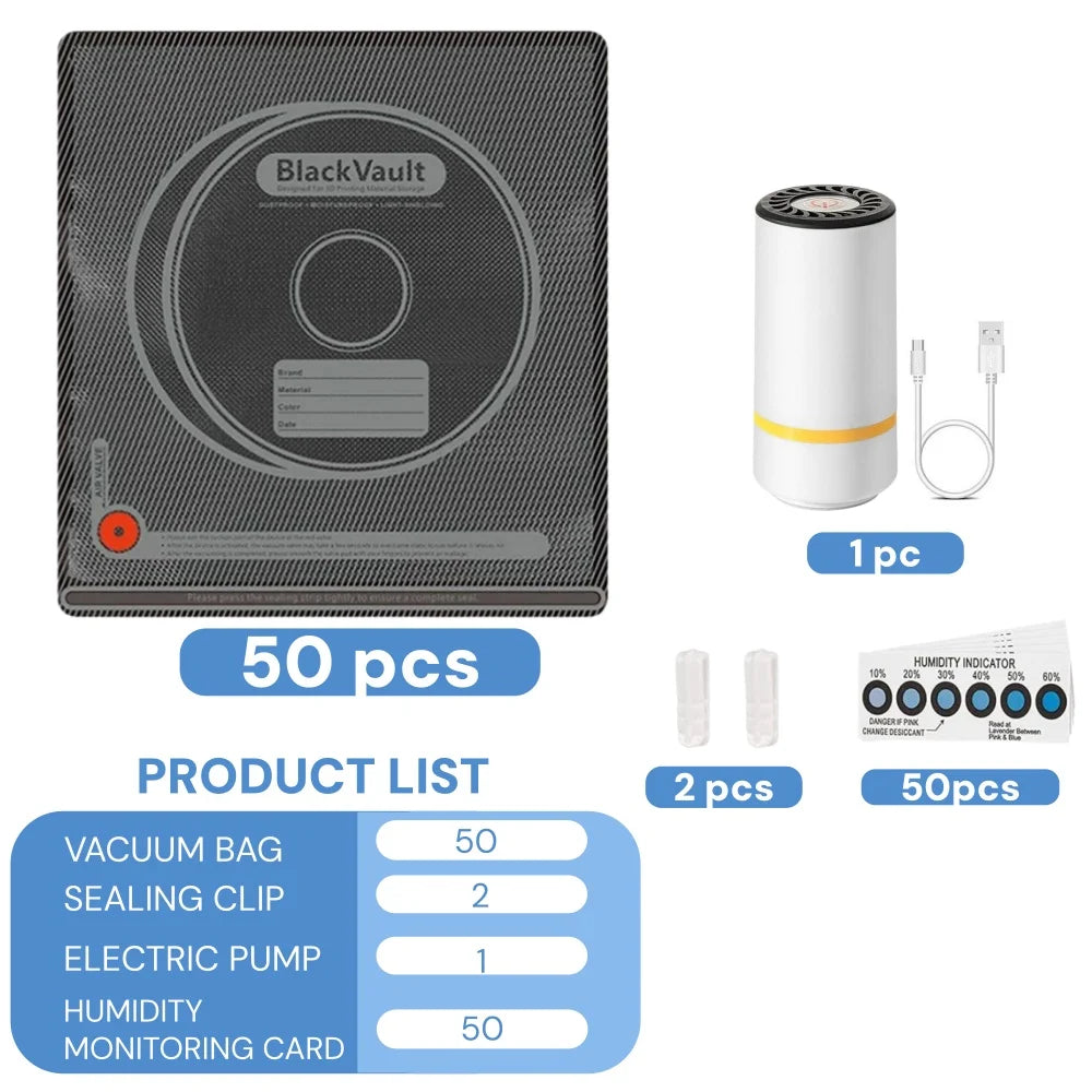 3D Printing Vacuum Storage Bags,Moisture-Proof/Lightproof Seal Packing PLA ABS PETG Vacuum Dry Sealing Bag Keep Filament Dry