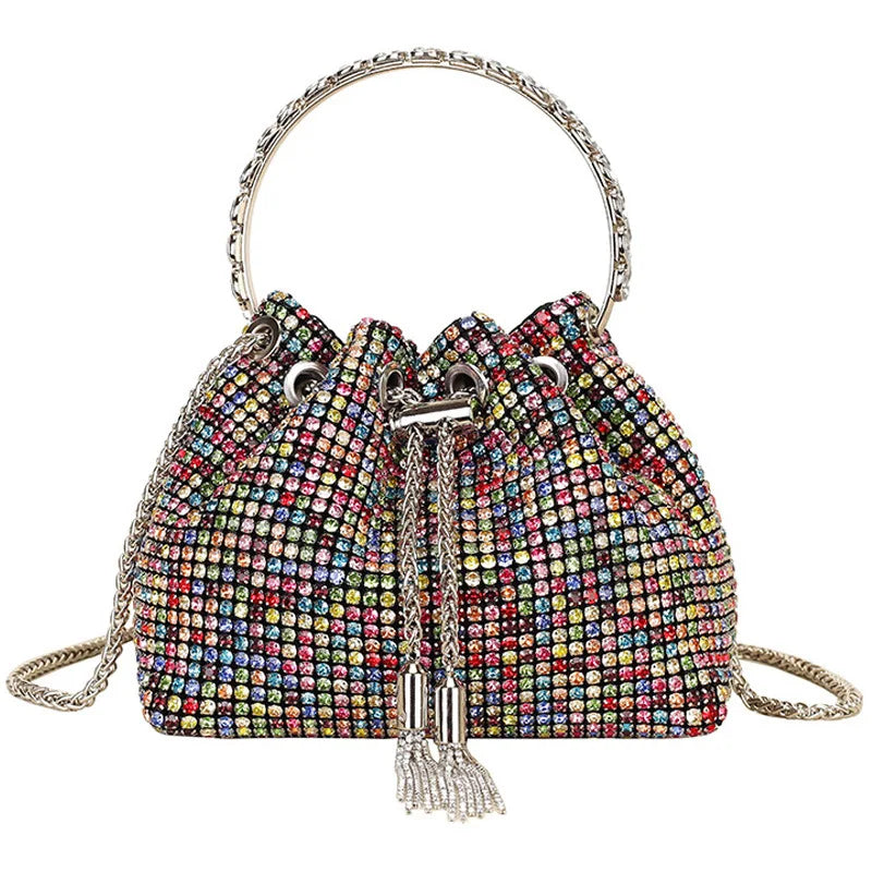 Luxury Designer Women Handbag Glitter Shiny Diamond Clutch Purse Wedding Party Banquet Bag Crystal Rhinestones Evening Bag