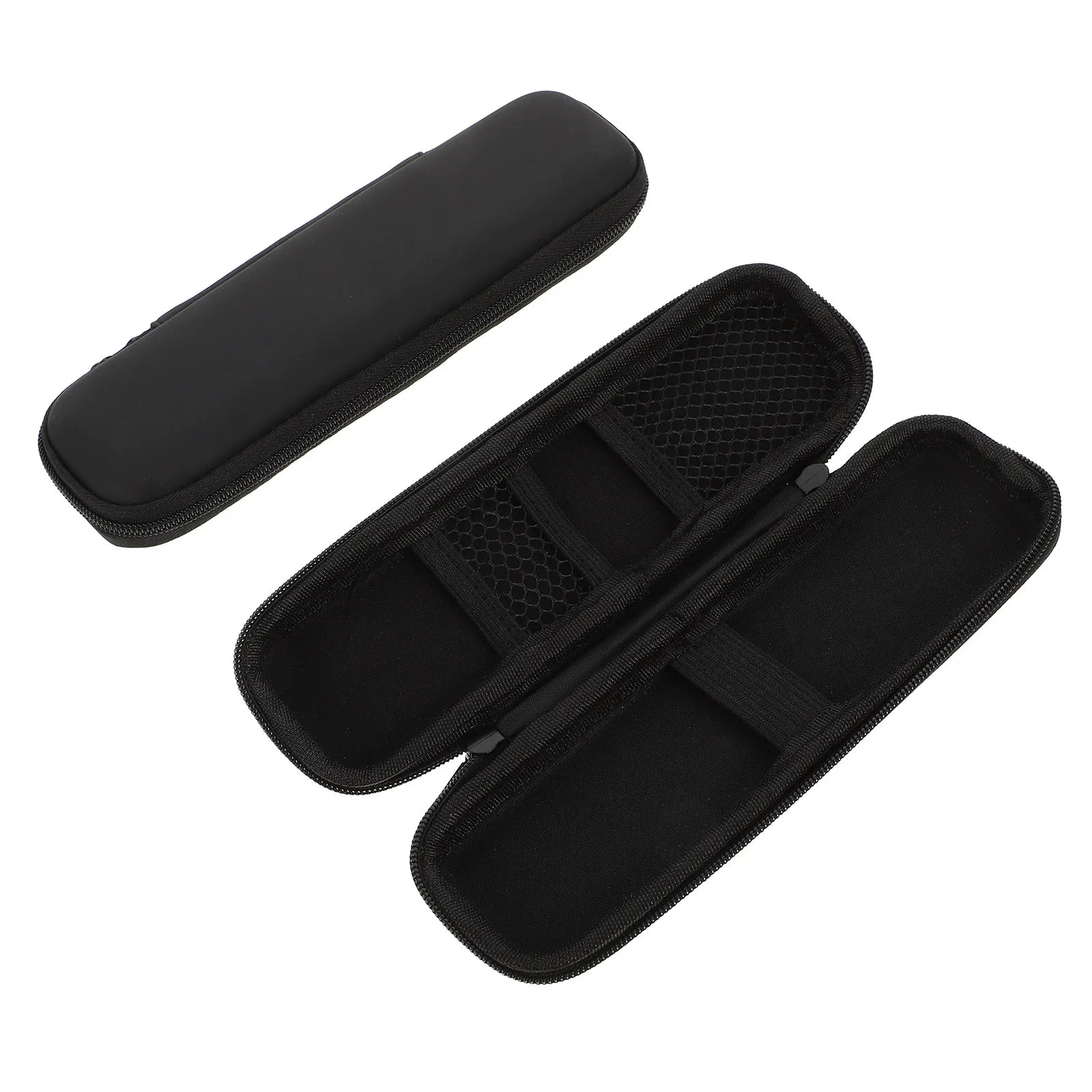 2Pcs Black Electric Toothbrush Protective Cases Eva PU Material Portable Travel Toothbrush Holder Storage Box Shockproof