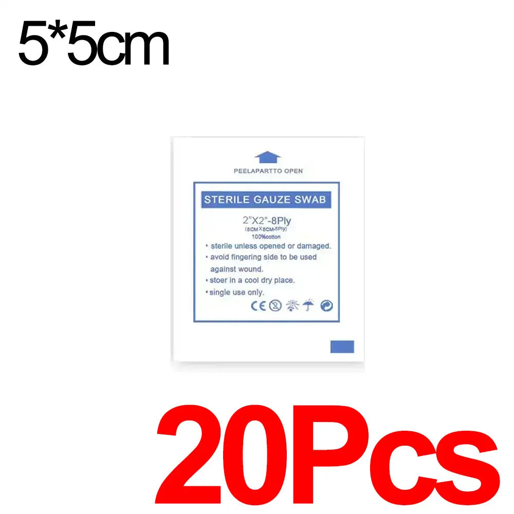 Medical Disposable Gauze Pads First Aid Gauze CompressIndividually Wrapped Gauze Sterile 3 Sizes Wound Care Compress Pads