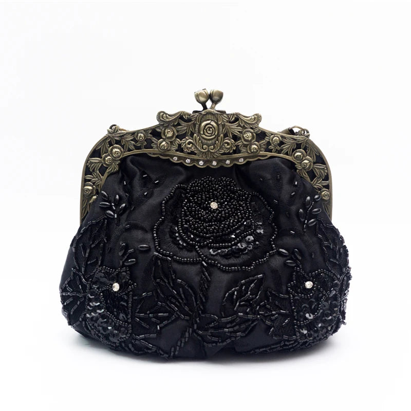 Retro handbag versatile dinner bag Hanfu Qipao bag Oblique cross bag Ethnic style women's bag Handmade dress bag