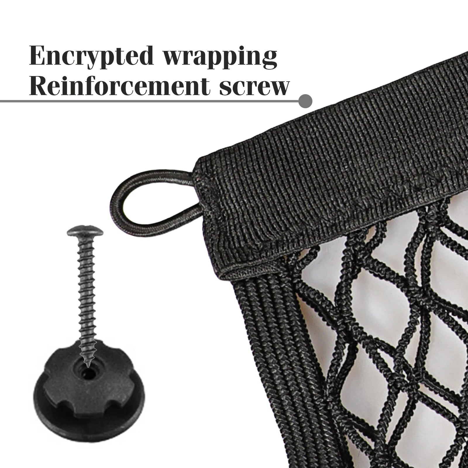 Stretchable Small Cargo Net Pocket Storage Mesh Net Elastic Automotive Cargo Nets Storage Pouch with Mounting Screws and Hooks f