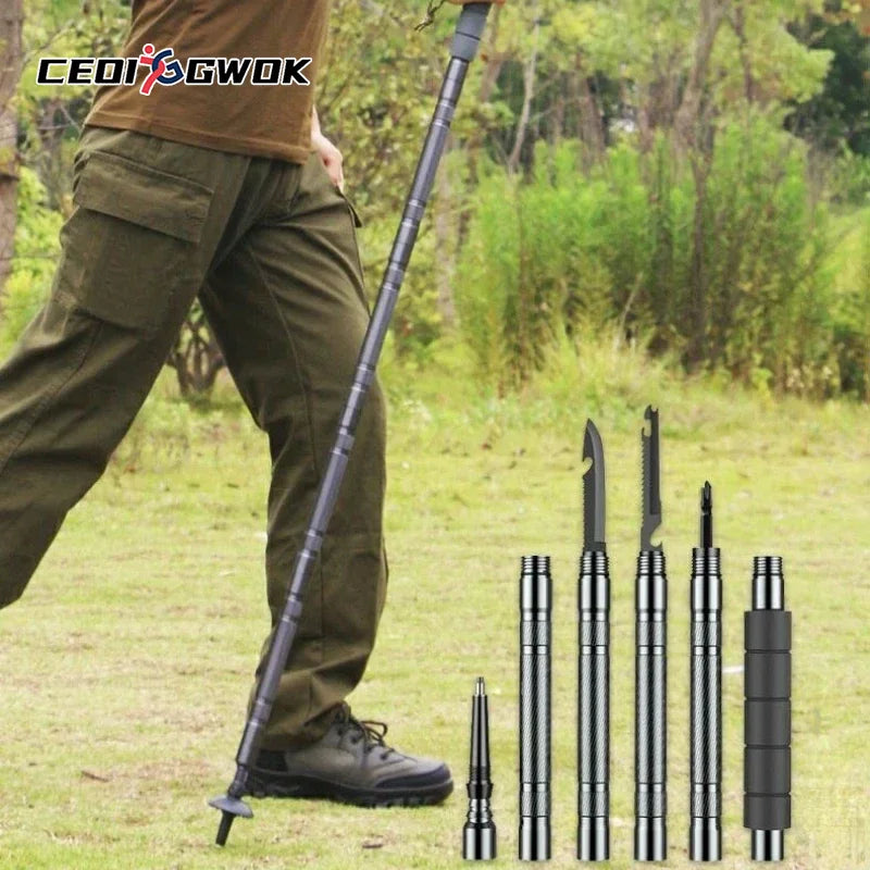 CEOI GWOK Lightweight Compact Trekking Poles Quick Lock System Ergonomic Grip Perfect Trekking Hiking Climbing Trekking Poles