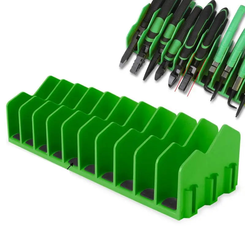 1pc Wrench Organizer Rack 10-Slot Wrench & Cutter Storage Holder Non-Slip Detachable