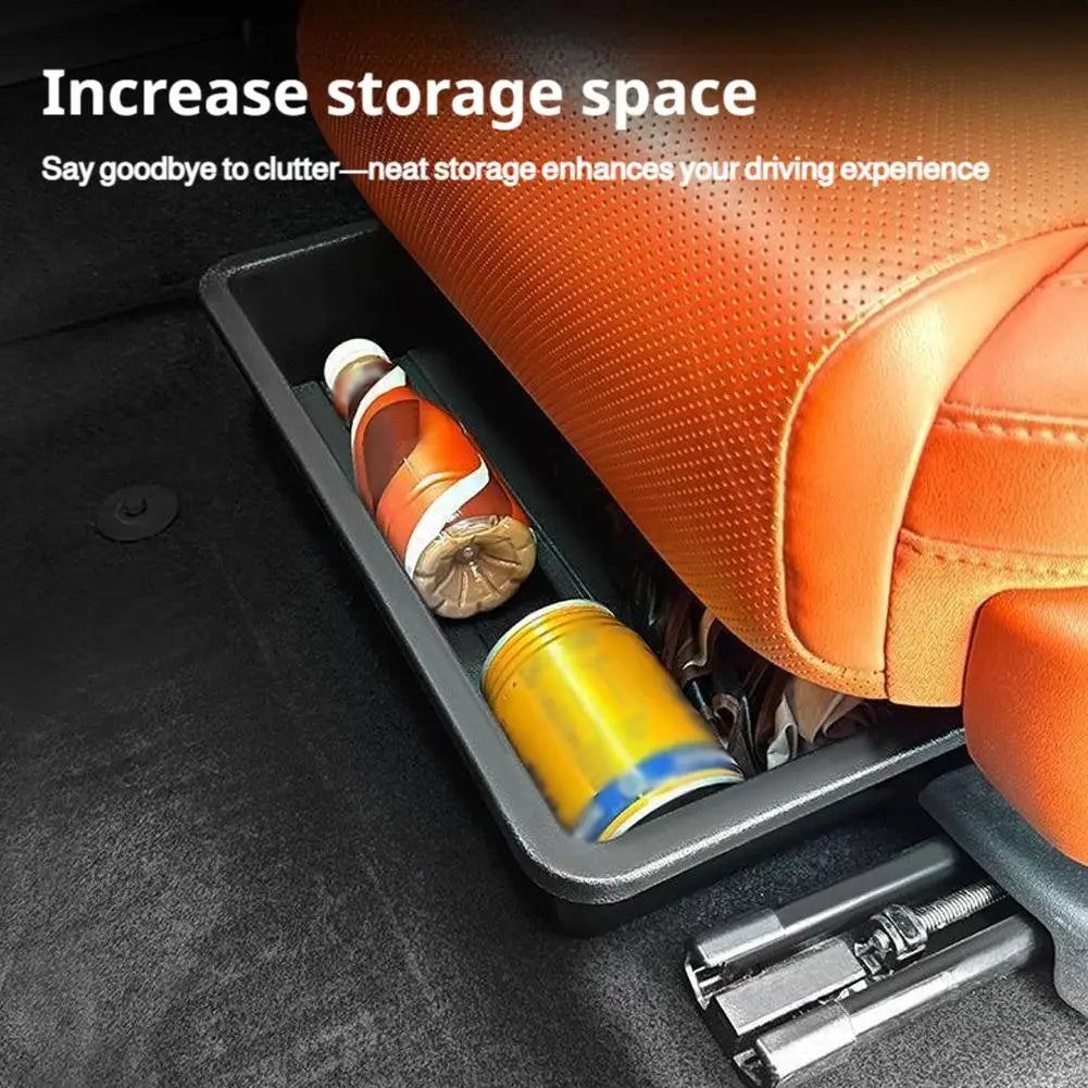 Under Seat Storage Box Universal Detachable Underseat Organizer Hidden Extra Storage Organizer Tray Waterproof Easy Installation