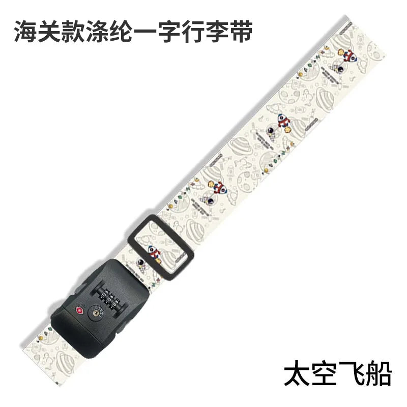 Luggage Straps for 22-28 inch Suitcases TSA Approved Combination Lock Adjustable Suitcase Packing Belt Abroad Binding Straps