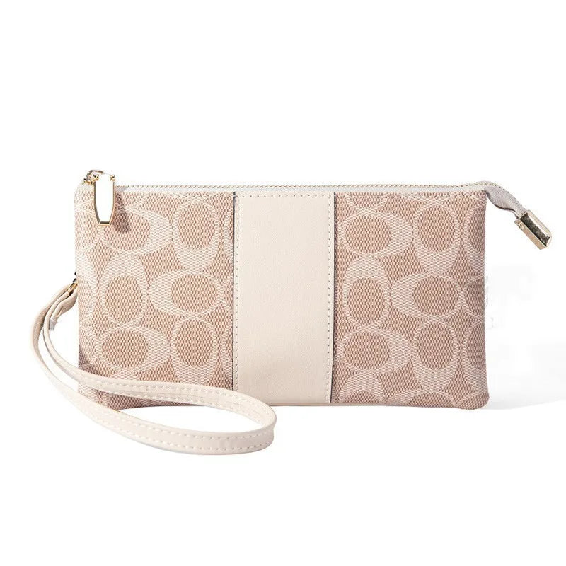 Soft leather printed mobile phone handbag, new women's fashionable, lightweight, mini bag, multifunctional coin purse