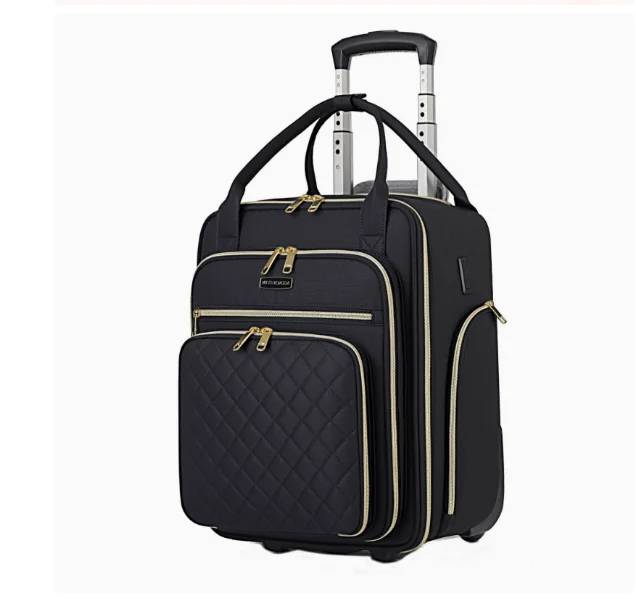Women Business Rolling Trolley Bag Travel Wheeled Luggage Trolley Bag Mother Rolling Tote Bag Rolling Bags Carry on Hand Luggage