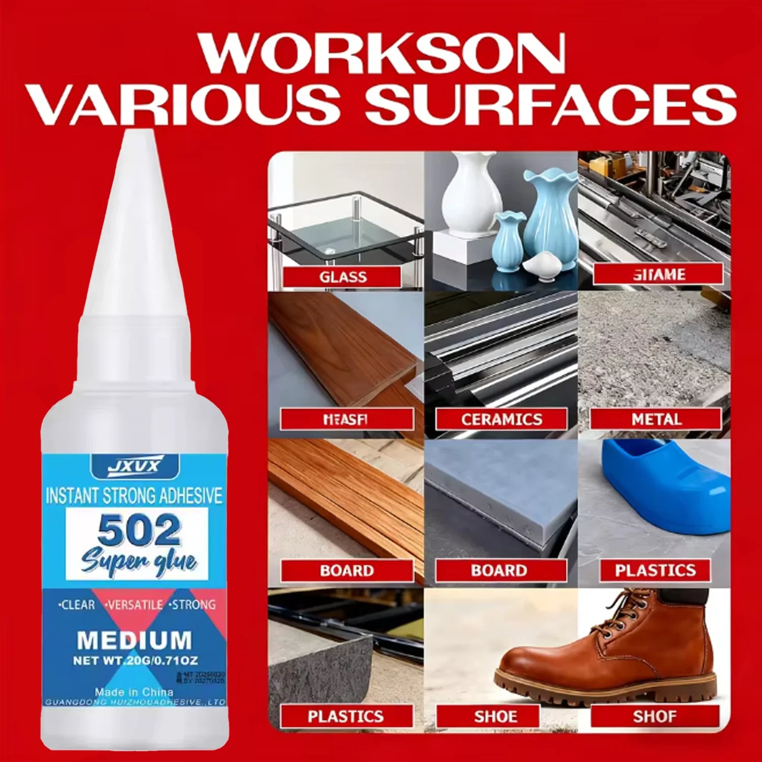 5PCS 502 Super Adhesive Multi Functional Adhesive, Used for Metal, Plastic, Daily Maintenance, DIY, and Small-Scale Process Repa
