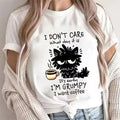 Plus-size I Want Coffee T Shirt Women Funny Cat Tshirt Summer Short Sleeve Y2k Tops Fashion Hip Hop Tees Clothes