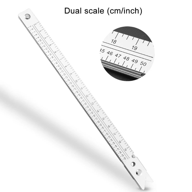 45 Degree Foldable Aluminum Alloy Angle Ruler, Carpenter Square for TRIANGLE Ruler Angle Measurement Tool Professional