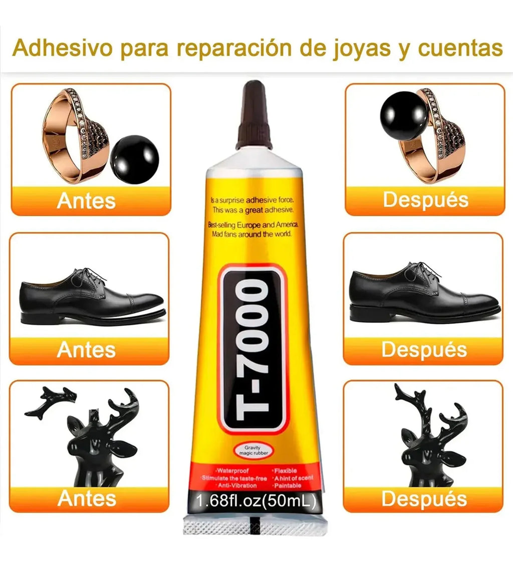 T-7000 Black Adhesive Glue High Performance Waterproof Adhesive for Precision Repairs, Perfect for Phone, Electronics, Jewelry,