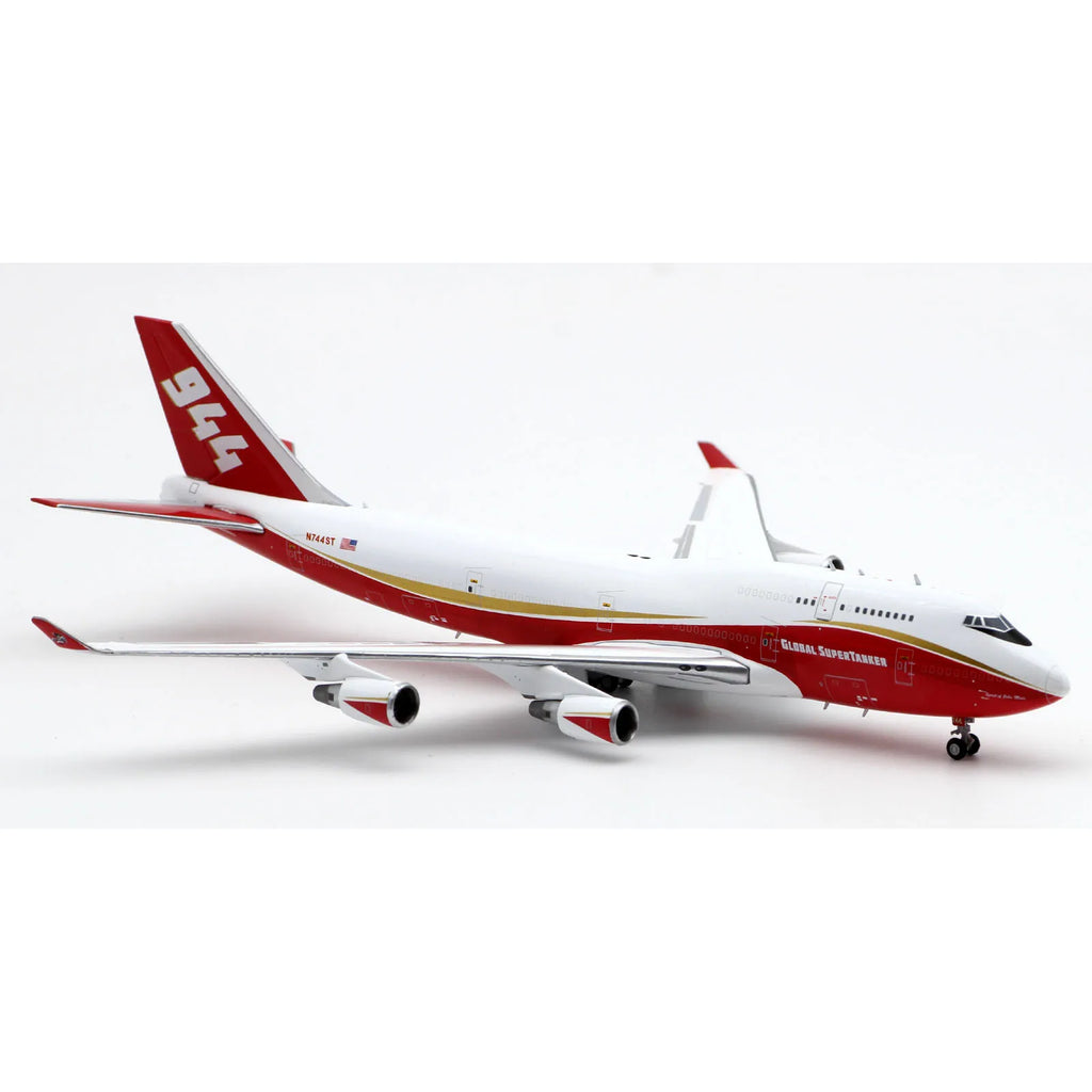 XX4910 Alloy Collectible Plane Gift JC Wings 1:400 Global Super Tanker Boeing B747-400 Diecast Aircraft Model N744ST With Stand