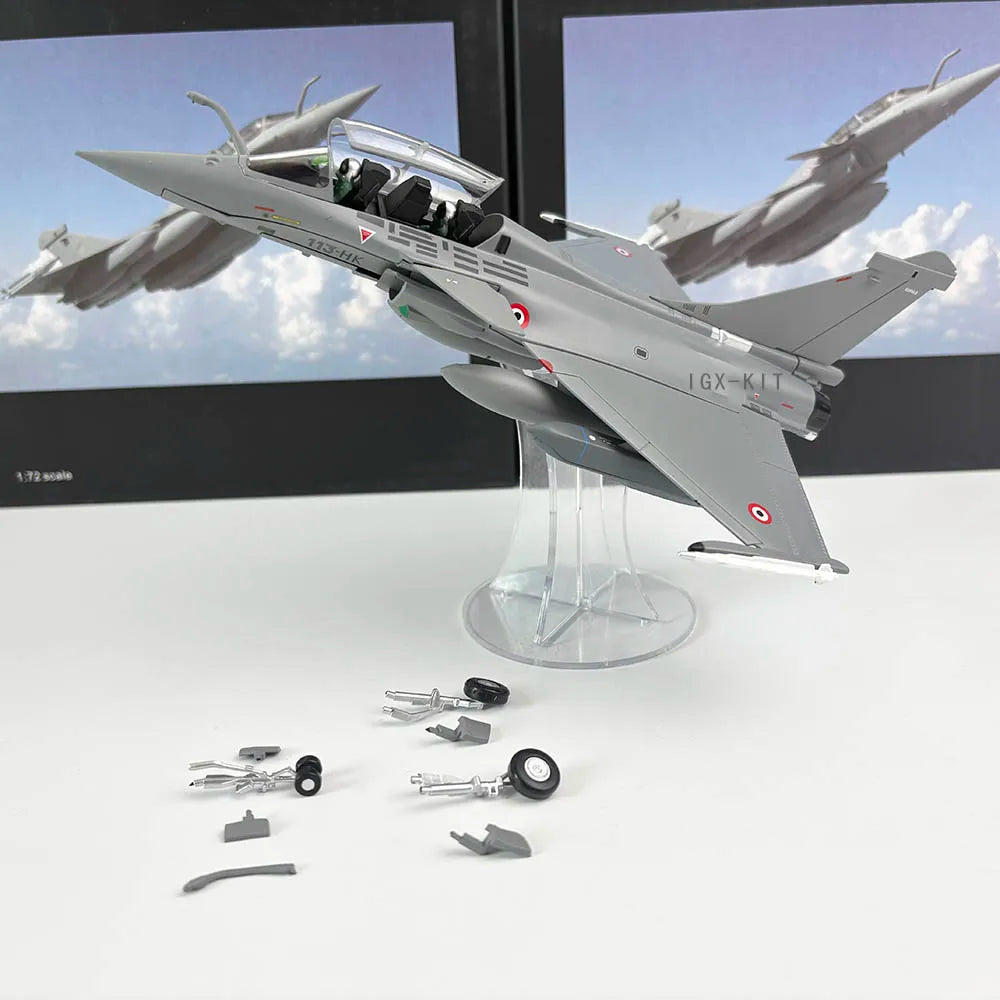 1:72 Scale France Air Force Rafale Fighter Jet Airplane Metal Model Military Finished Alloy Simulation Aircraft Collection Gift