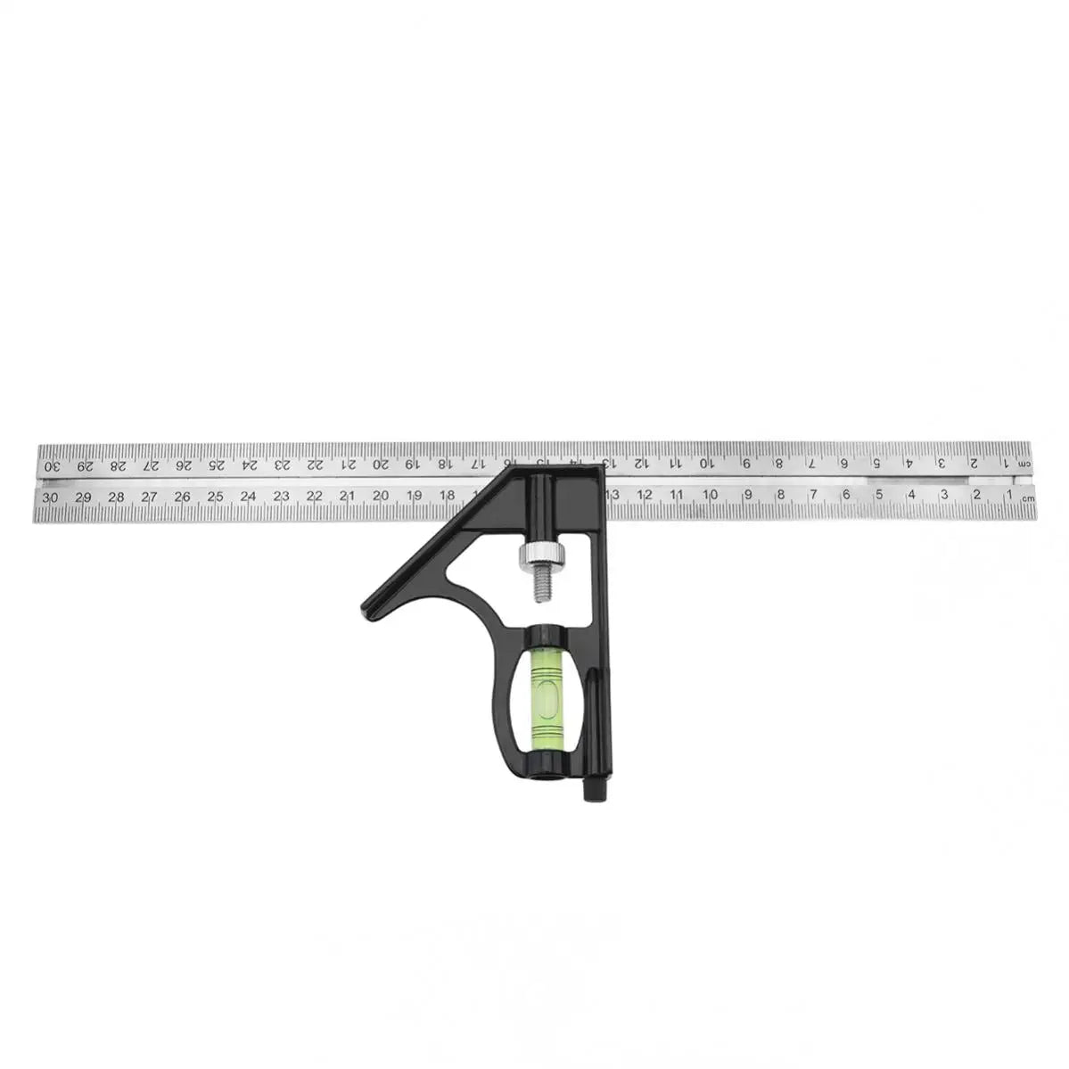 Square Ruler Set Kit 300mm/12inch Adjustable Engineers Combination Try None Right Angle Ruler With Bubble Level  Measuring Tools