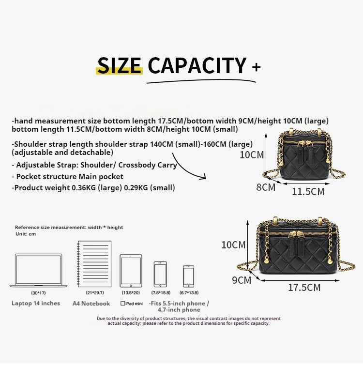 Luxury Mini Box Crossbody Bags Small Chains Shoulder Bag Square Purses and Handbags Sling Bag Tote Clutch for Women Brands 2026
