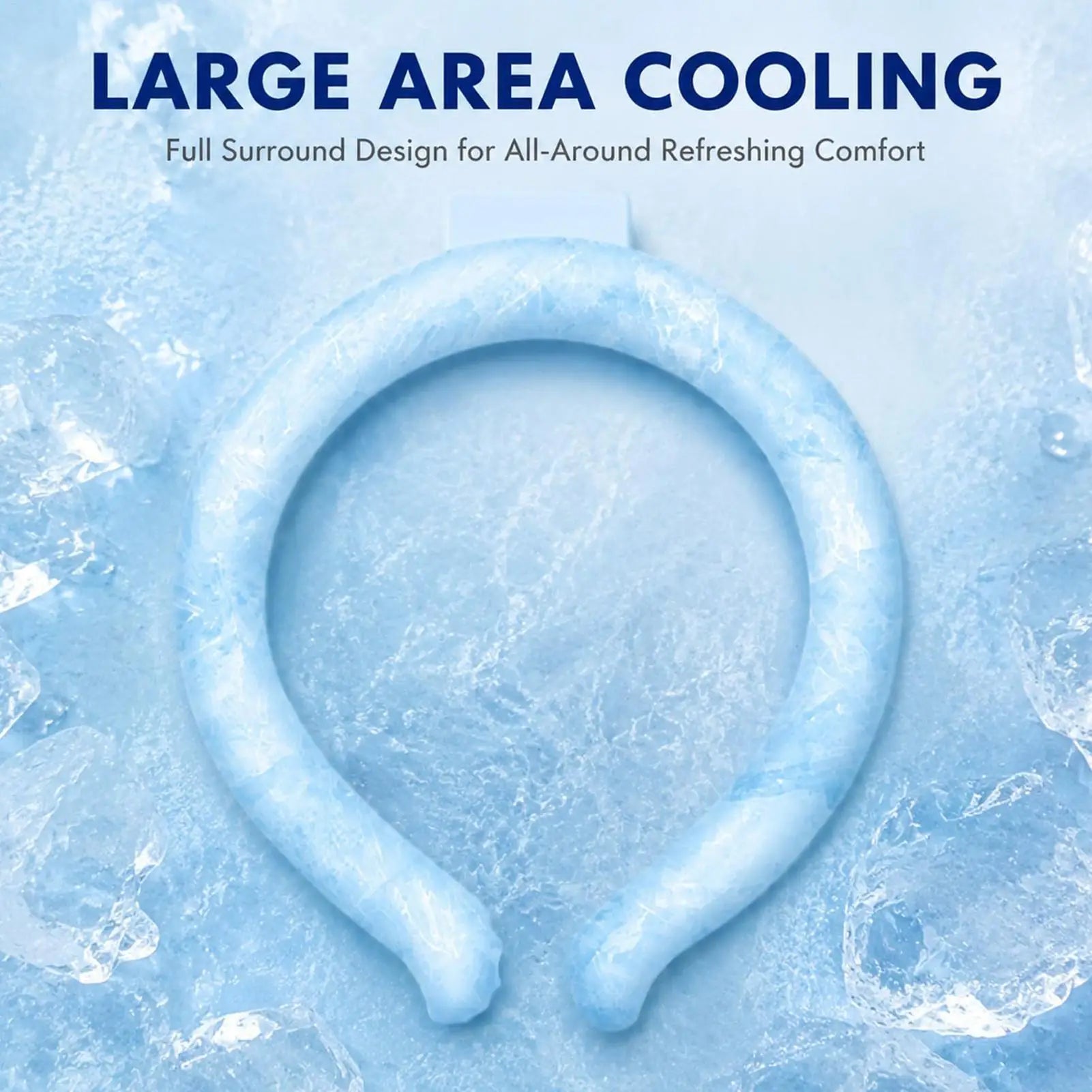 Outdoor Summer Neck Cooling Tube Wraps Ice Ring Neck Cooler Reusable Cooling Tool For Camping Hiking Cycling Running Fishing