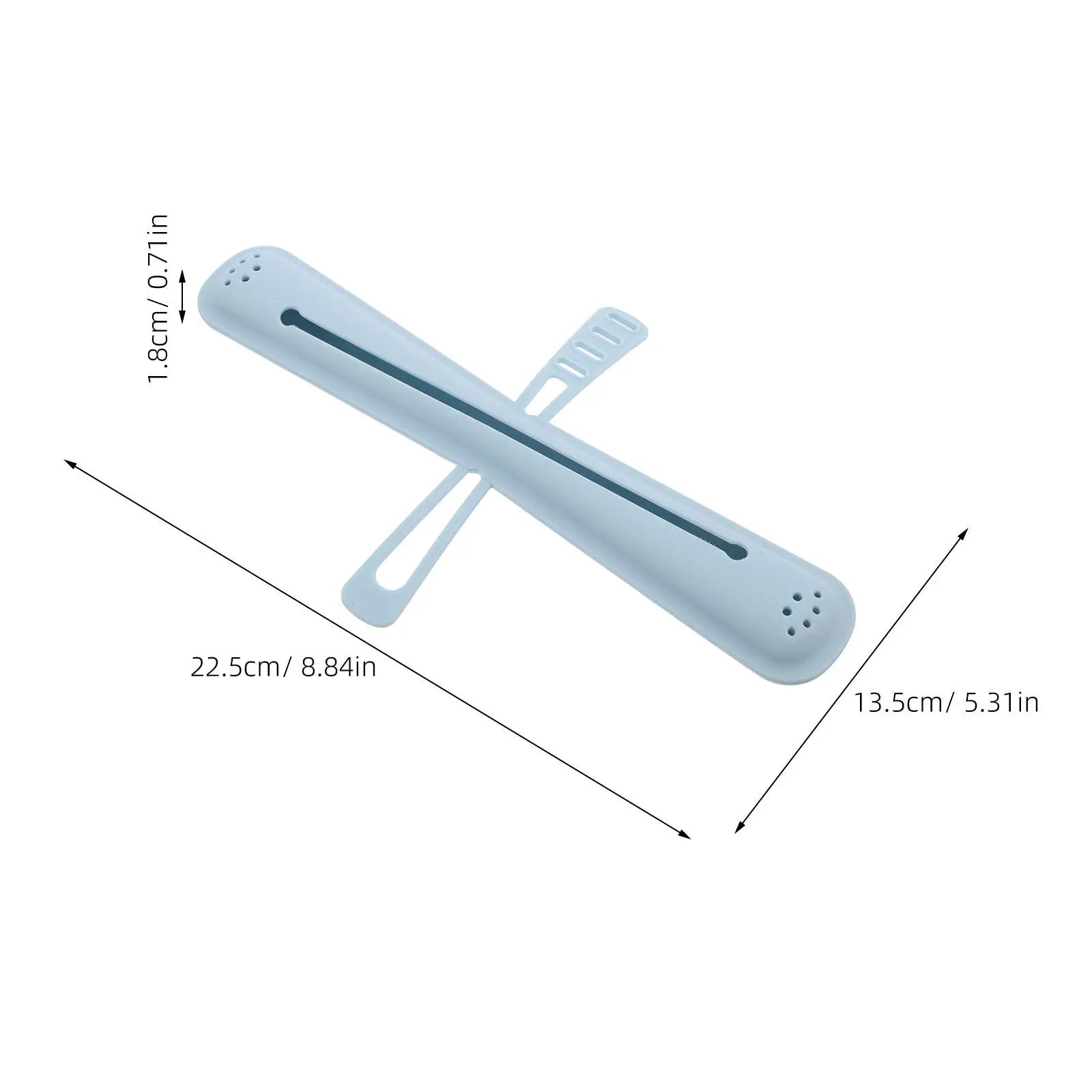 Blue Silicone Toothbrush Case Travel Portable Tooth Brush Holder Organizer Compact Waterproof Storage Box for Business Vacation