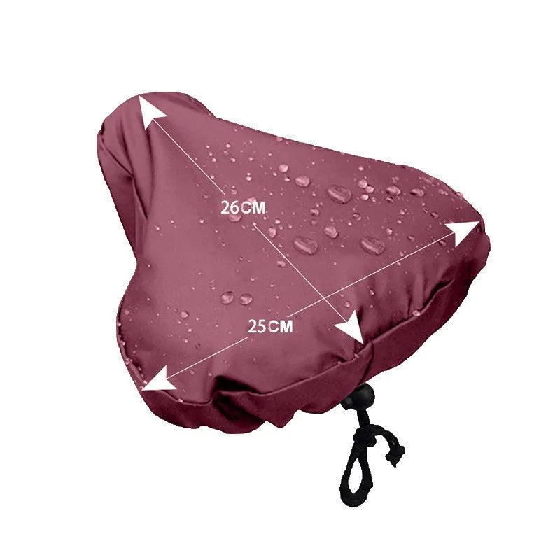 Bicycle Saddle Rain Cover with Drawstring Sunscreen Mountain Bike Road Bicycle Universal Cushion Waterproof and Dustproof Cover