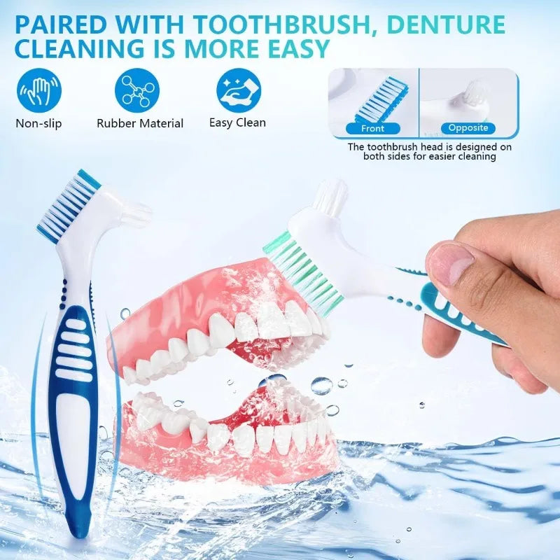 Denture Box Dental Fixator Denture Storage Box Toothbrush Oral Hygiene Products Clean Artificial Denture Storage Accessories