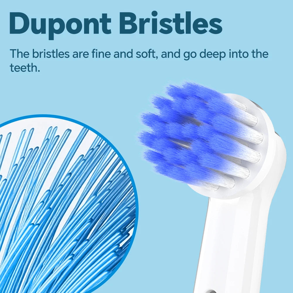 Electric Toothbrush Travel Container and 4x Ultra Soft Replacement Brush Heads, Compatible with Oral B Electric Toothbrush