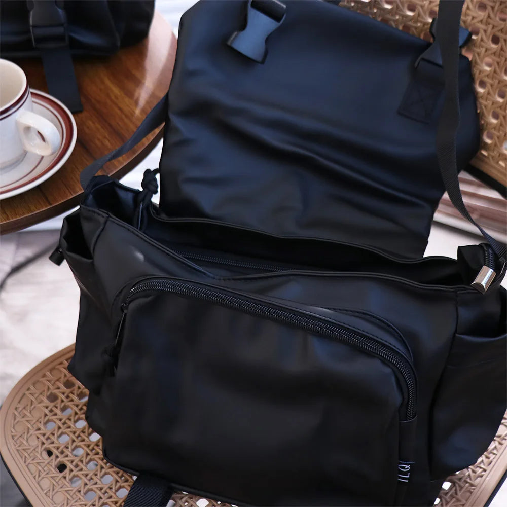 Solid Color Nylon Crossbody Bag Waterproof Large Capacity Shoulder Bag Oxford Cloth Multifunctional Messenger Bag Camping