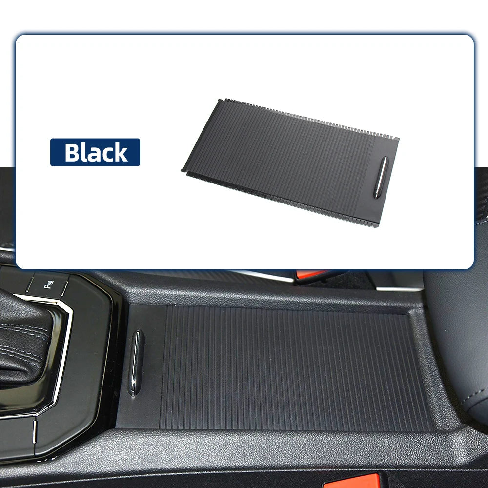For Volkswagen Lamando Car Front Center Console Cover Central Armrest Box Cup Holder Roller Cover Shutter Cover 2014-2021