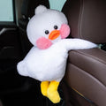Car Drawer Box hang Cute Duck Plush Dolls  Car Hanging Net Red Creative Cute Car Tissue Bag Multi-function Car Supplies ornament