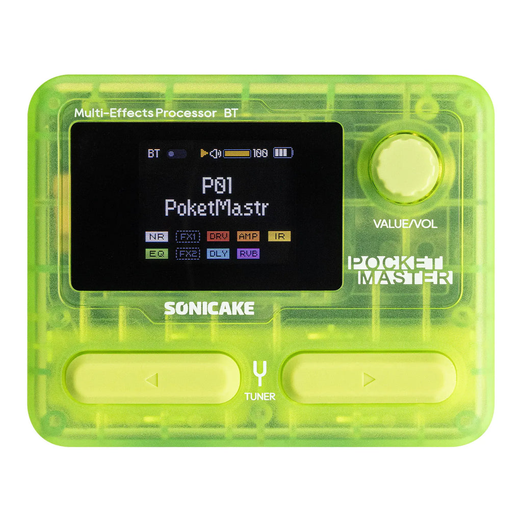 SONICAKE Pocket Master Colorful Pedal English Version Guitar Bass Amp 100+ Multi-Effects Pedal Wireless APP Control QME-10