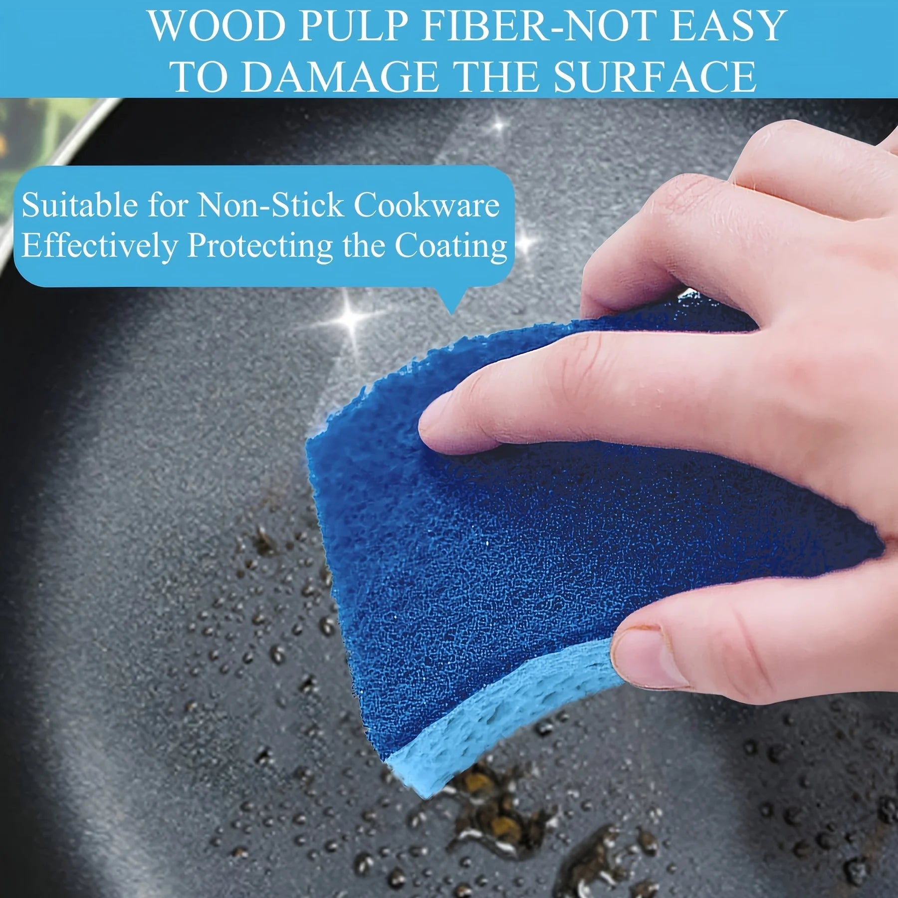 6/12PCS/SET Dishwashing Sponge,Multifunctional Cleaning Sponge,Double Sided Dishcloth for Home Cleaning,Dishwashing Sponge
