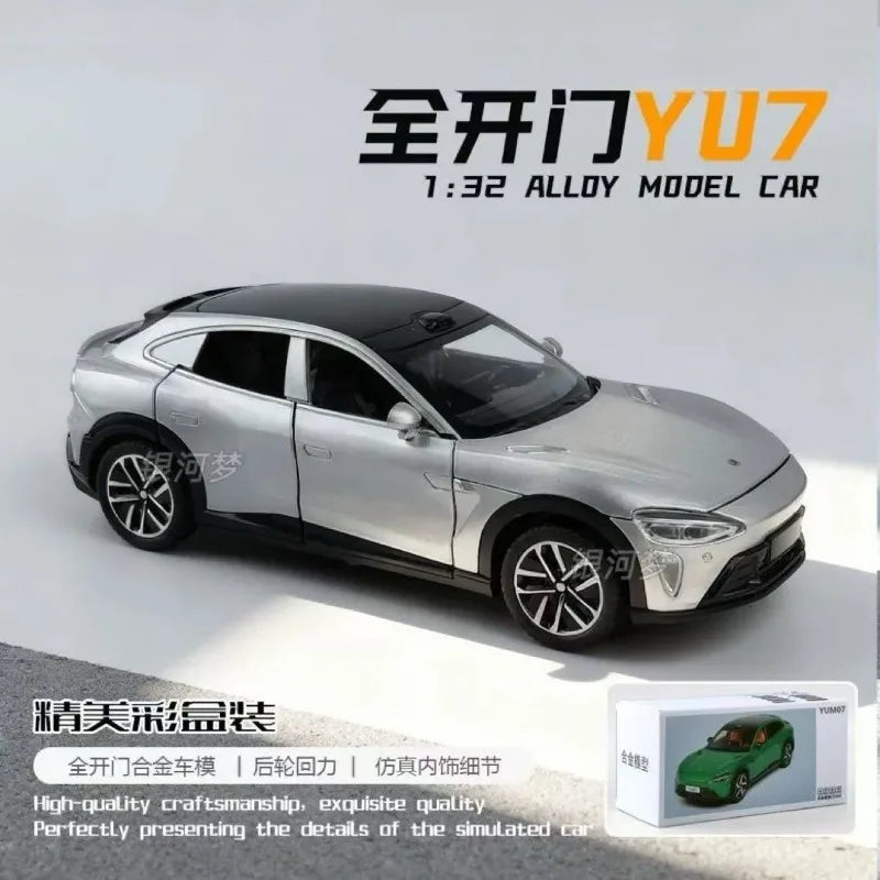 Alloy Diecast X YU7 Model 1:24 New Energy Crossover Vehicle with Detailed Interior for Collection Birthday Gift Home Decoration
